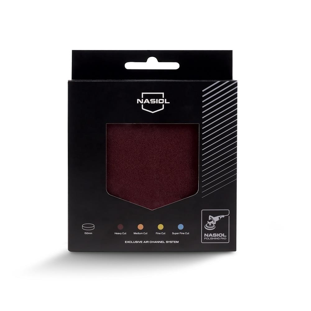 Boina de Espuma para Polimento Corte Pesado Bordô 6 Polegadas 150mm Nasiol