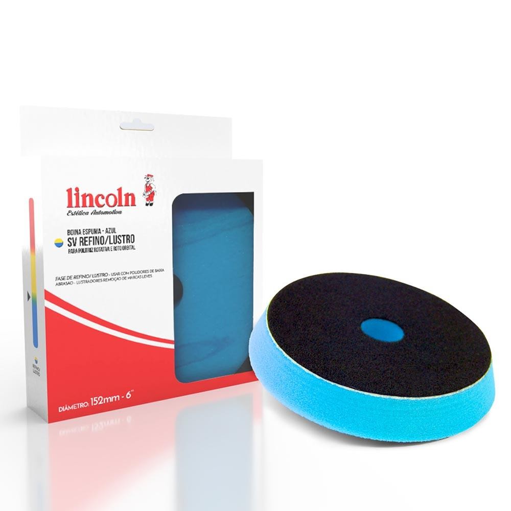 Boina de Espuma Azul SV Refino e Lustro 6 polegadas Lincoln