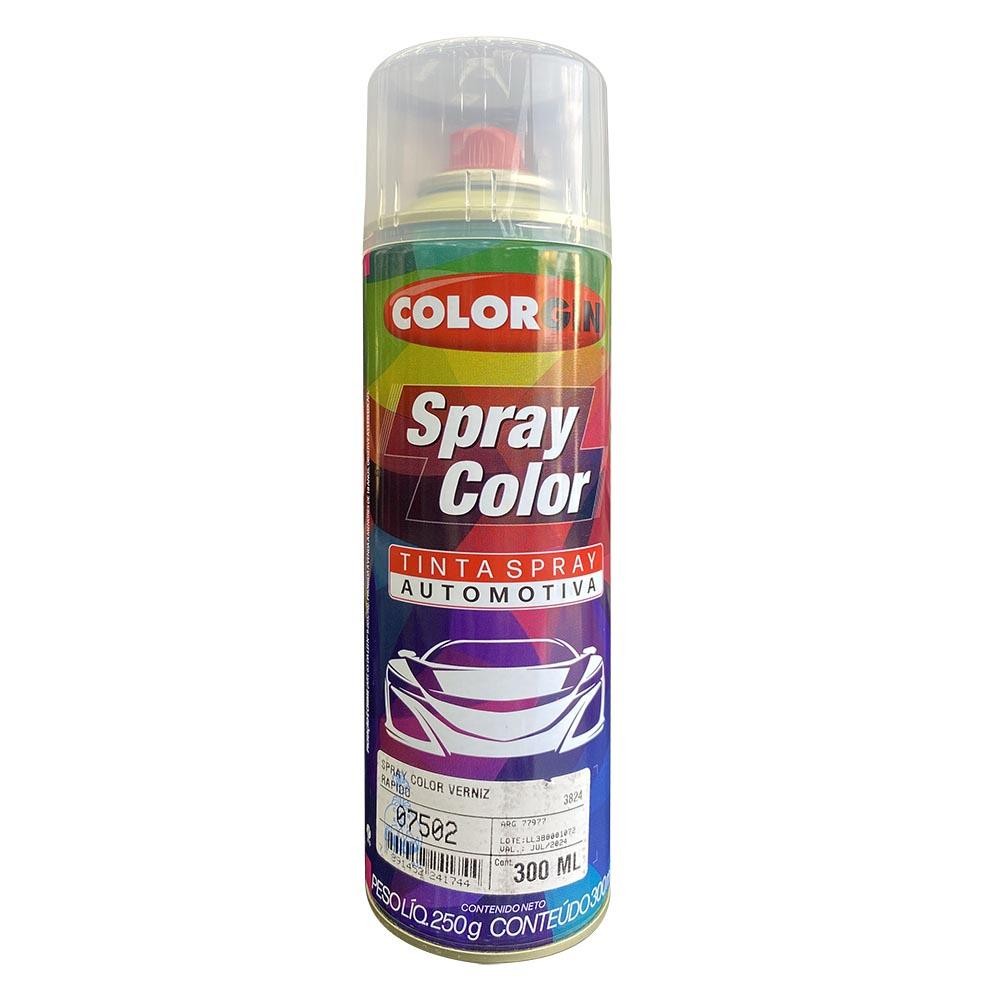 Verniz Automotivo em Spray Verniz Rápido 7502 300ml Colorgin