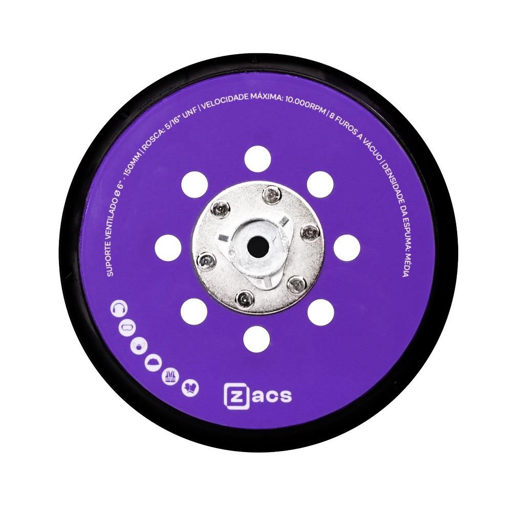 Suporte ventilado para politriz roto orbital 6 polegadsa ZACS