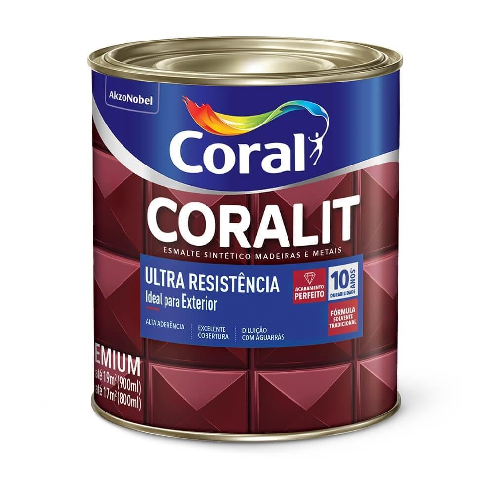 Coralit Ultra Resistência Alto Brilho Cinza Médio 900ml Coral