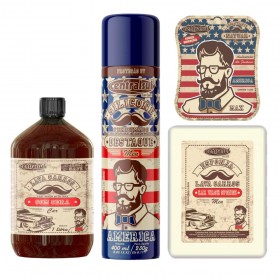 Kit Men America Aromatizante Silicone Shampoo e Esponja Centralsul
