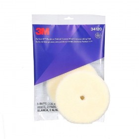 Kit 2 Boinas de Lã Corte Roto Orbital Branca 5 Polegadas 3M