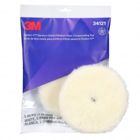 Kit 2 Boinas de Lã Corte Suave Roto Orbital Branca 5 Pol 3M