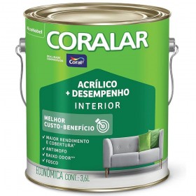 Tinta Acrílica Branco Coralar 3,6 Litros Coral
