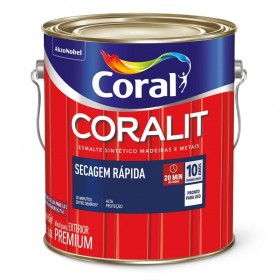 Coralit Secagem Rápida Brilhante Branco 3L Coral