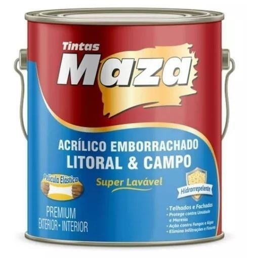 Tinta Acrílico Super Lavável Emborrachada Maza 3,6l Prata