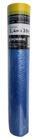 Salva Pintura Filme Proteção Fita Crepe Salvabras 2,4X20M