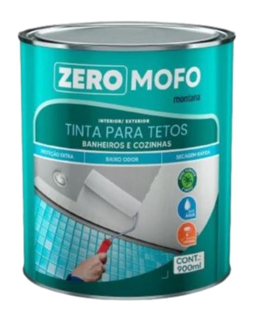 Tinta Acrílica zero mofo branco acetinado montana 900ml