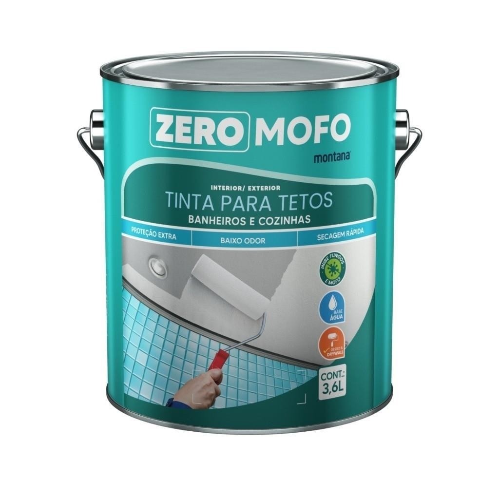 Tinta Acrílica zero mofo branco acetinado montana 3,600gl