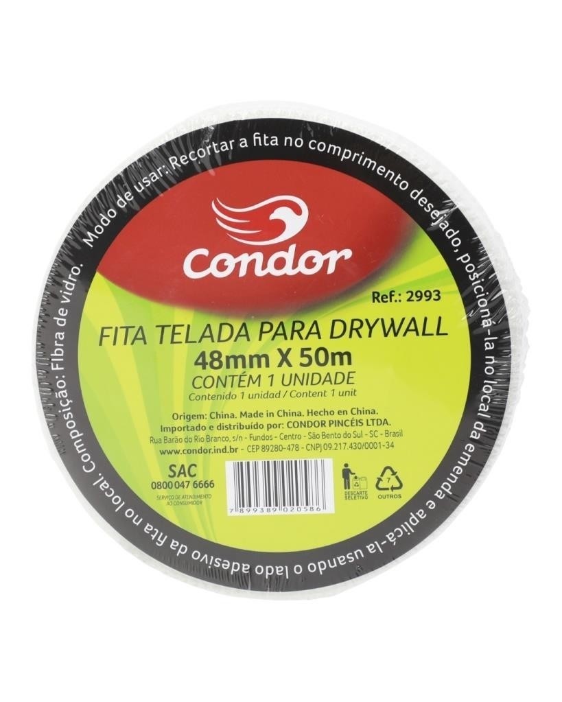 Fita Telada Gesso Drywall 2993 Condor Un