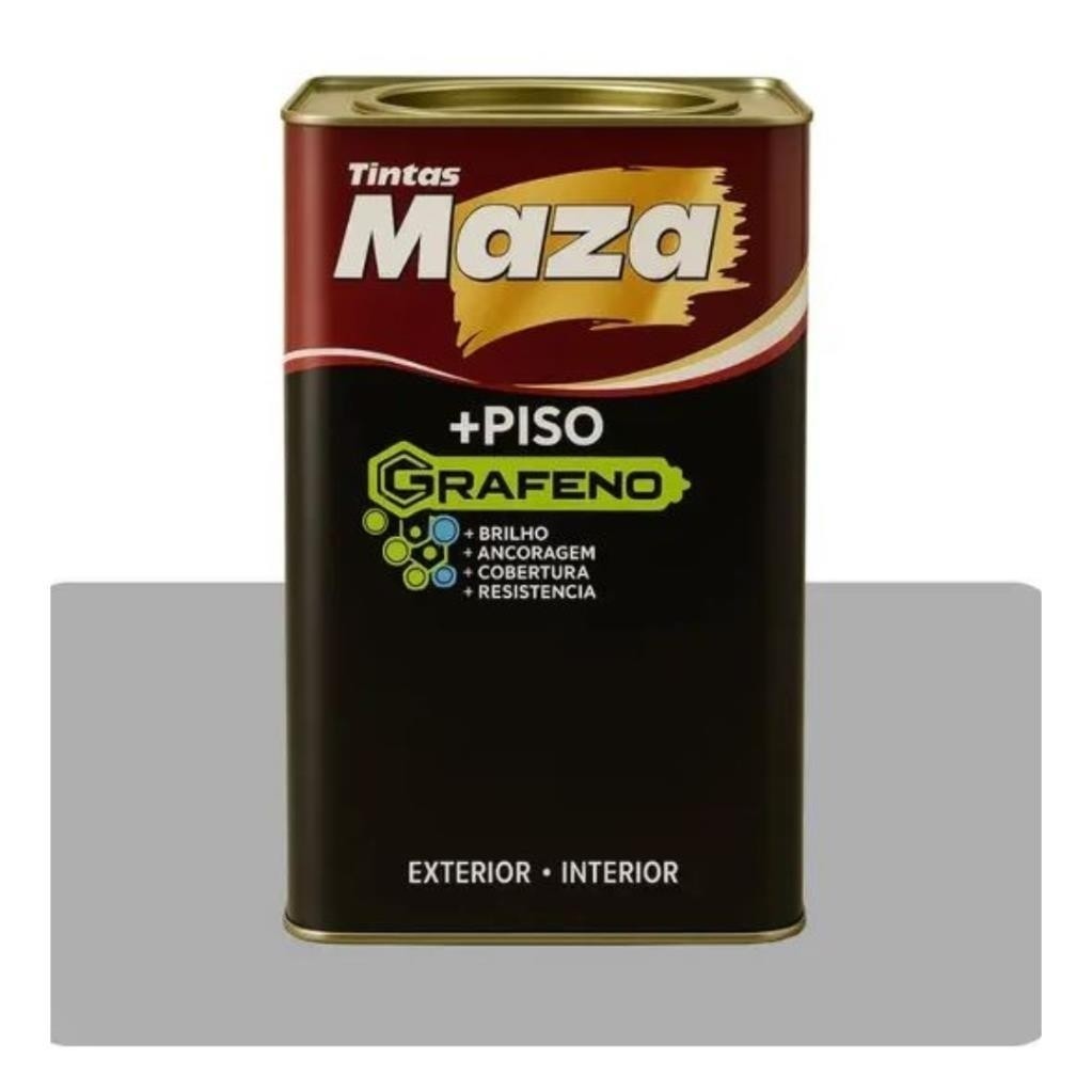 Tinta Piso Grafeno Mais Resistência Brilho Maza 18L Cinza