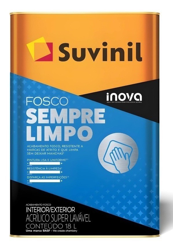 Tinta Branco Fosco Sempre Limpo Super Lavável 18l Suvinil