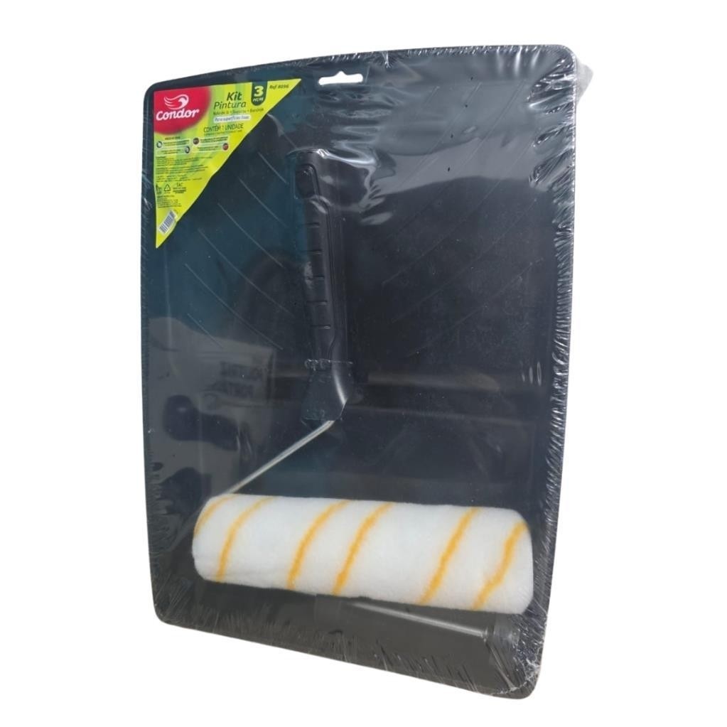 Kit de Pintura 8096 Condor 3 Peças Ideal p/ Paredes Lisas