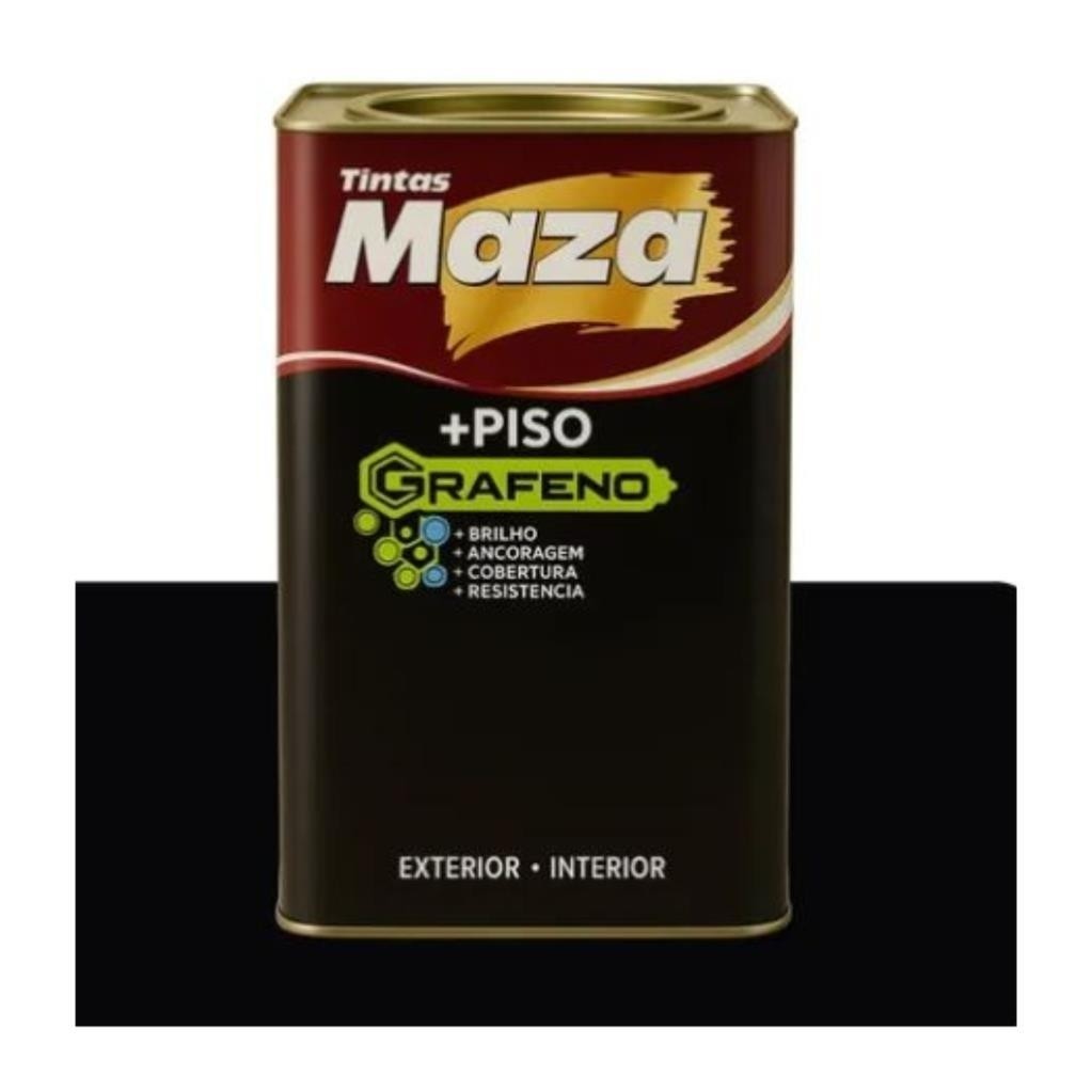 Tinta Piso Grafeno Mais Resistência Brilho Maza 18L Preto