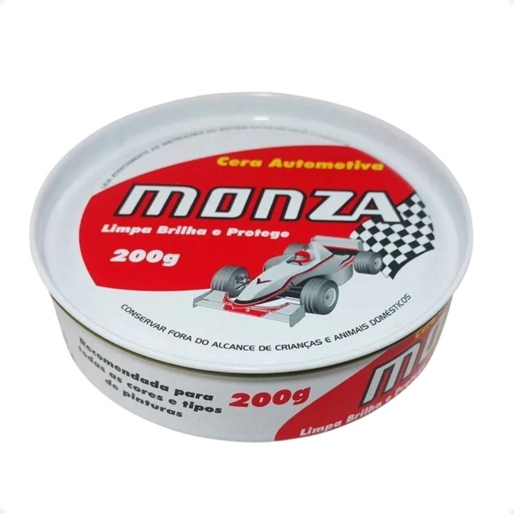 Cera Automotiva Monza Limpa Brilha Protege 200g Pérola