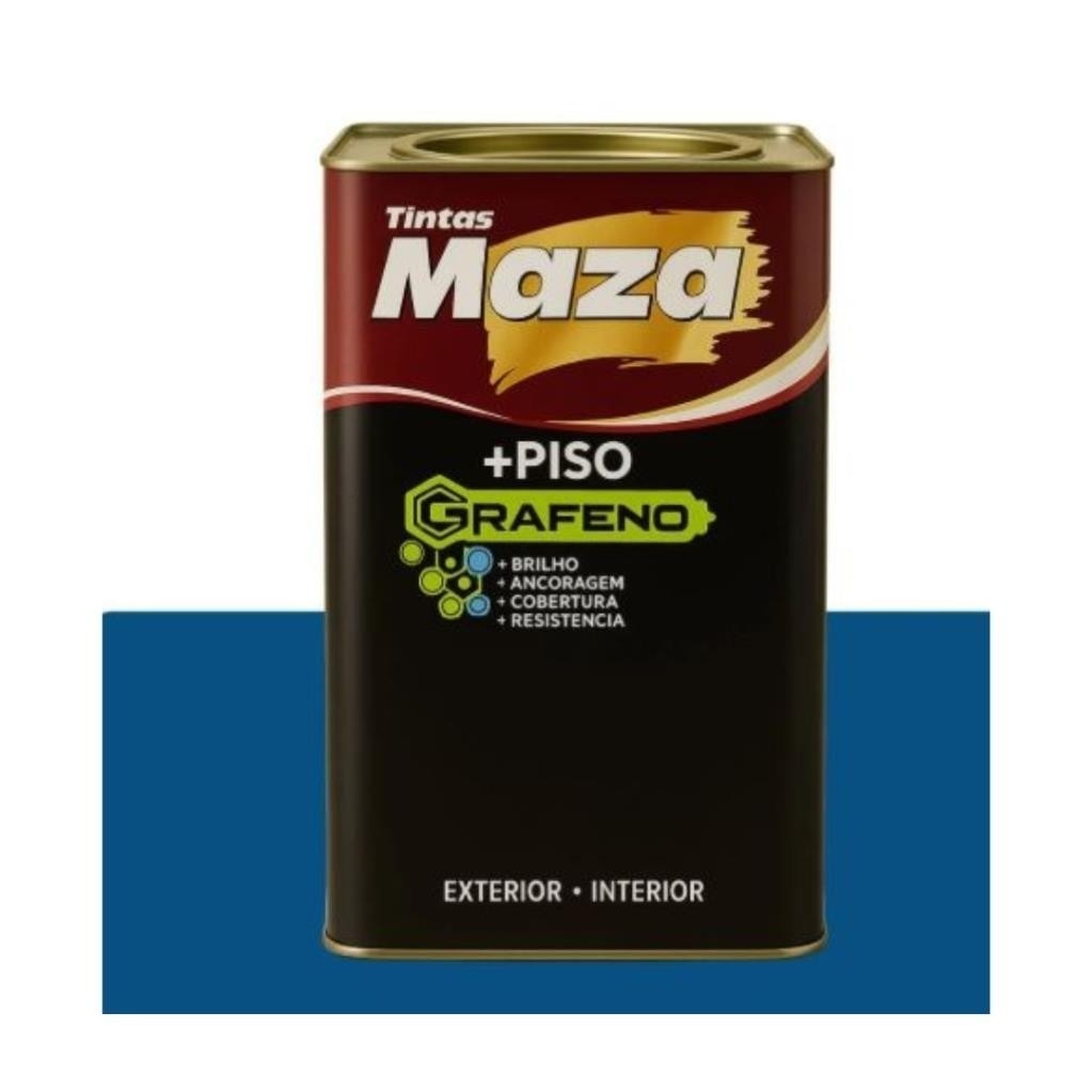 Tinta Piso Grafeno Mais Resistência Brilho Maza 18L Azul