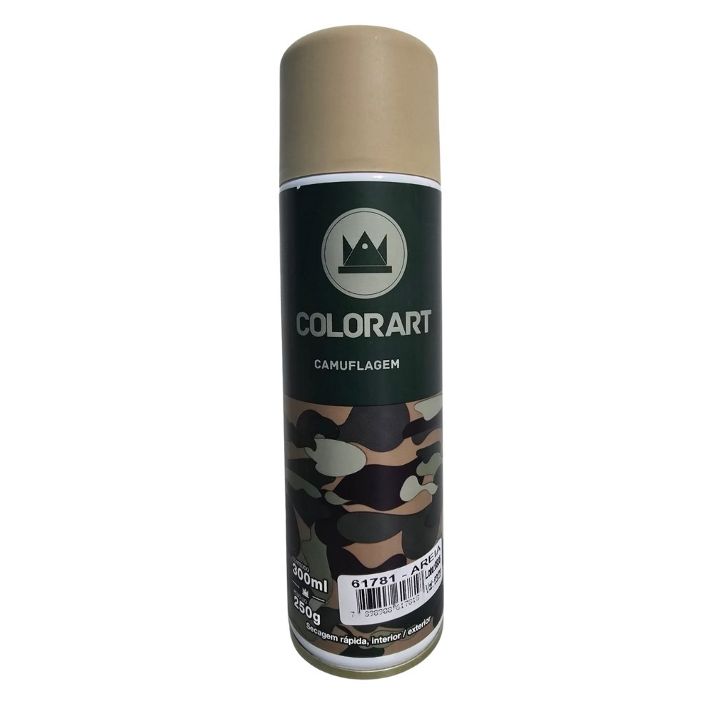 Tinta Spray Cor Areia Camuflagem Uso Geral Colorart 300ml