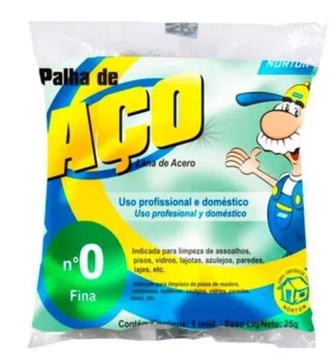 PALHA DE AÇO N-0 (FINA) NORTON - 1 UN
