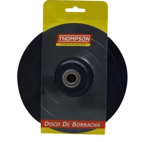 DISCO DE BORRACHA 4 1/2" COM ARRUELA THOMPSON - 1UN