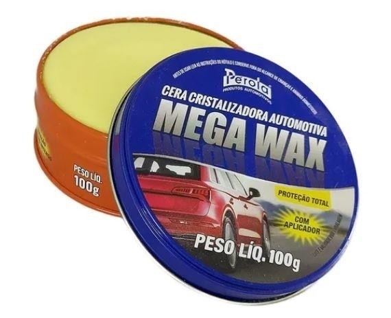 CERA CRISTALIZADORA AUTOMOTIVA MEGA WAX PÉROLA - 100G