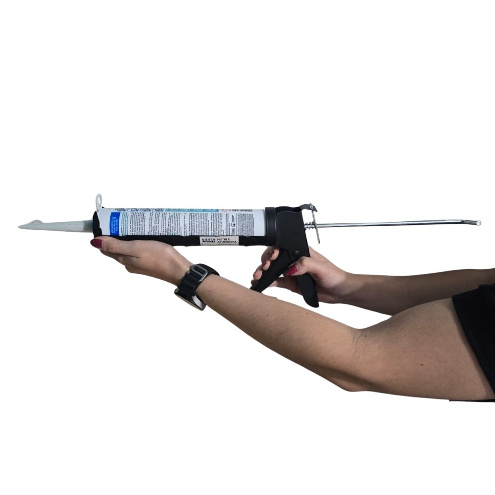 Aplicador Metálico Tipo Canoa Pistola para Silicone Tekbond