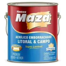 Tinta Acrílico Super Lavável Emborrachada Maza 3,6l Prata