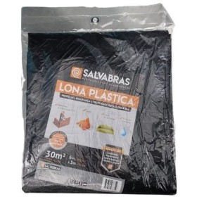 Lona Plástica Preta Proteção Reformas Obras 30m² Salvabras