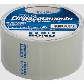Fita de Empacotamento Transparente 48mm x 40m Rolo Tekbond