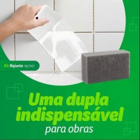 Kit Rejunte Espátula e Espuma Aplicação Acabamento Condor