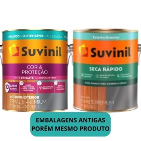 Tinta Esmalte Cor Proteção Base Água Brilhante Suvinil 3,6l Amarelo Ouro