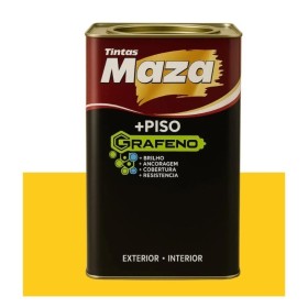 Tinta Piso Grafeno Mais Resistência Brilho Maza 18L Amarelo Demarcação