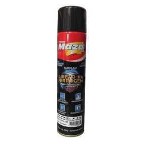 Spray Esmalte Direto Ferrugem Sem Fundo Preto 400ml Maza