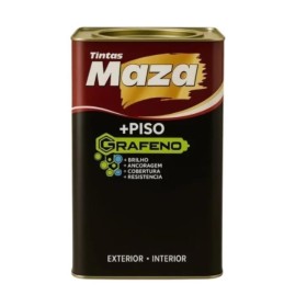 Tinta Piso Grafeno Mais Resistência Brilho Maza 18L Cinza Chumbo