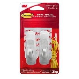 GANCHO MÉDIO DUPLO 3M - 1 UN