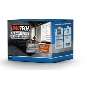 Kit Cimento Queimado + Resina Acrílica P/ Piso Bautech 5,3kg